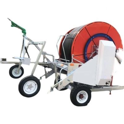 Agricultura Máquina de irrigação de mangueira de viagem com bobina de pulverização com material plástico