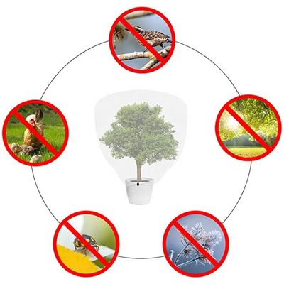Tela de proteção contra insetos e insetos de tipo plástico HDPE com corda de tração para proteção de árvores frutíferas em branco