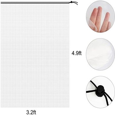 Tela de proteção contra insetos e insetos de tipo plástico HDPE com corda de tração para proteção de árvores frutíferas em branco