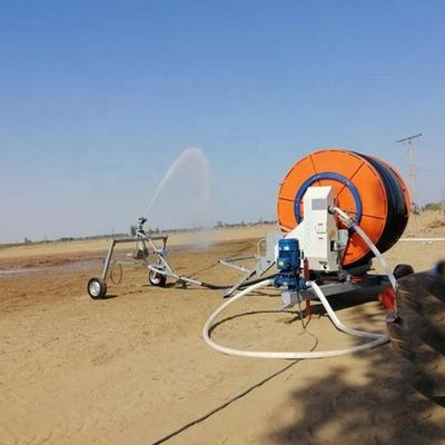 Agropecuária Sistema de irrigação móvel com pistola de chuva 75 300tx Tubos de bobina e irrigador móvel Sprinkler Gun Itália Metal