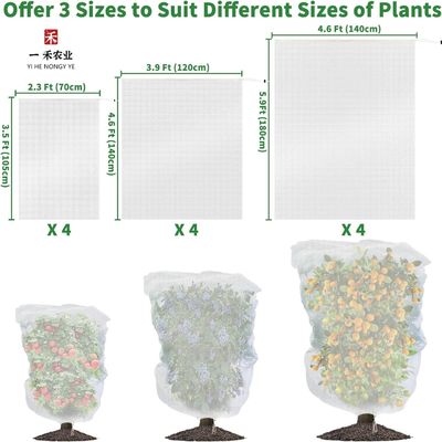 Proteger as plantas frutas cobrir rede com corda de tração HDPE tipo plástico dobrável insecto barrera de pássaros rede de malha