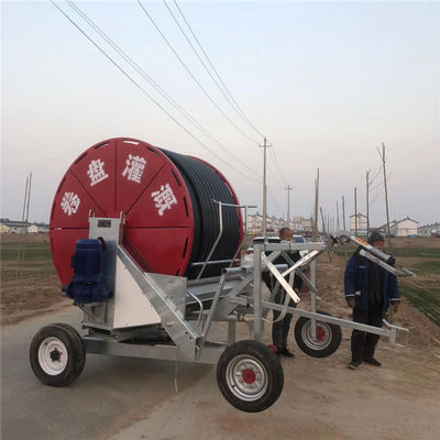 Sistema de irrigação de mangueira de bobina Ferramenta agrícola resistente para 236 cm de diâmetro e ferramenta de irrigação agrícola ideal