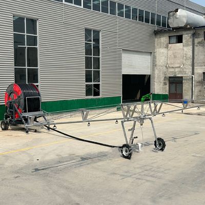 Sistema de irrigação avançado de tubos de rolos de agricultura poderoso versátil com truss Spray ajustável 236 cm de diâmetro