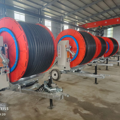 Sistema de irrigação de mangueira de rolos de potência agrícola 236 Cm Diâmetro Truss Spray ajustável