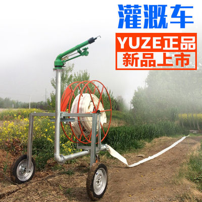 Jardinagem Metal Caminhão móvel de irrigação de terras agrícolas com pistolas de chuva pesada Sprinkler e bobinas de mangueira de jardim