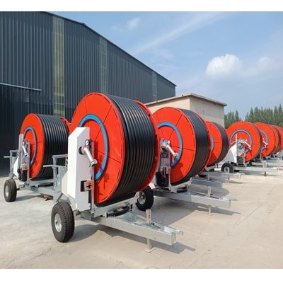 Máquina automática de irrigação de água de propulsão própria com tubo de turbina hidráulica e características Sistema de irrigação