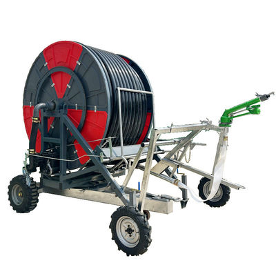 Sistema de irrigação móvel de 75 cm de diâmetro para agricultura com aspersor e tubulação de mangueira móvel