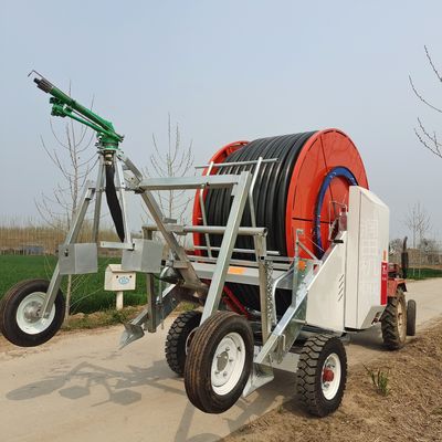 Sistema de irrigação móvel de metal flexível com pistola de chuva 75 300tx bobina de mangueira e pistola de aspersão de irrigador móvel Itália