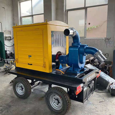 Autopriming Motor Diesel bomba de água de esgoto para irrigação agrícola e monitoramento remoto 8 polegadas de diâmetro