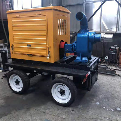 Autopriming Motor Diesel bomba de água de esgoto para irrigação agrícola e monitoramento remoto 8 polegadas de diâmetro