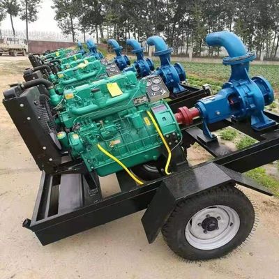 Autopriming Motor Diesel bomba de água de esgoto para irrigação agrícola e monitoramento remoto 8 polegadas de diâmetro