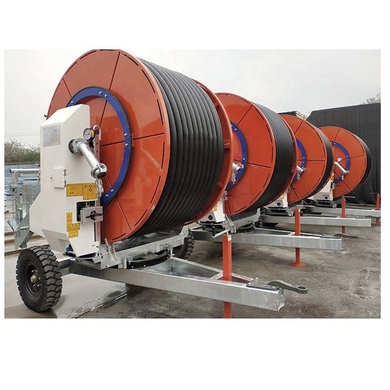 Agropecuária Sistema de irrigação móvel com pistola de chuva 75 300tx Tubos de bobina e irrigador móvel Sprinkler Gun Itália Metal