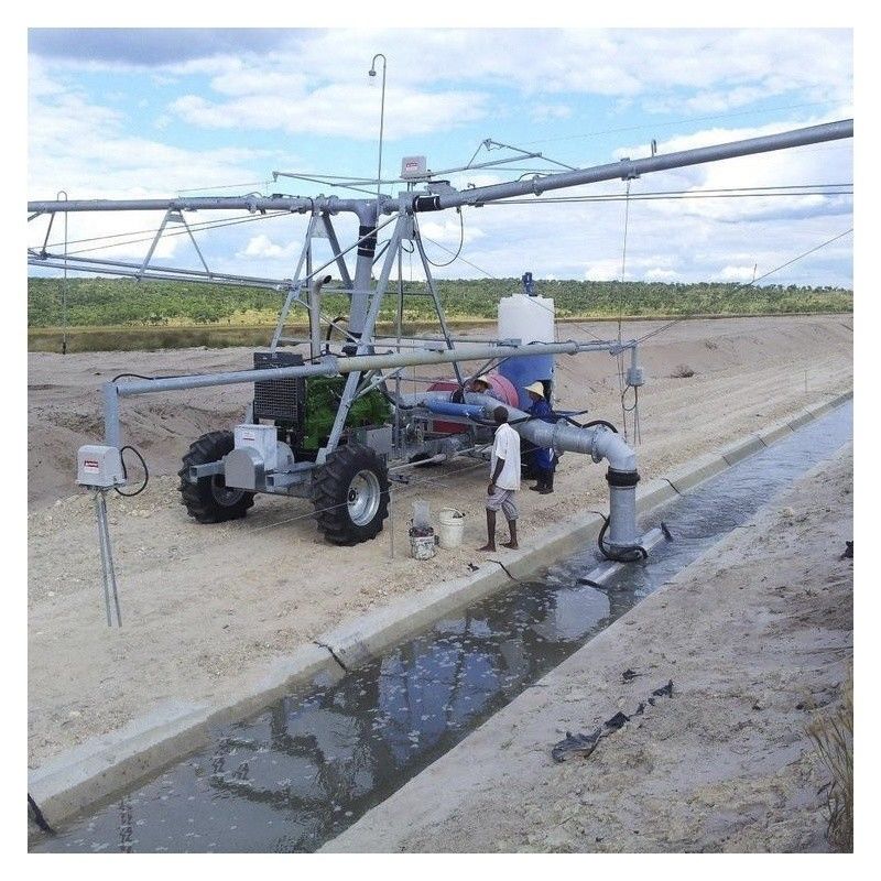 Agricultura Característica de plástico Material fácil Água Tipo de origem Centro de serviço ISO cobertura Máquina de irrigação de ponta
