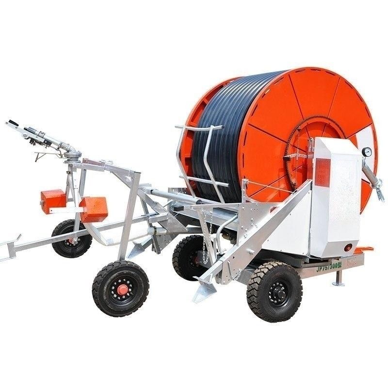 Irrigador de viagem agrícola durável para máquina de irrigação de espiral de mangueira dura em fábrica