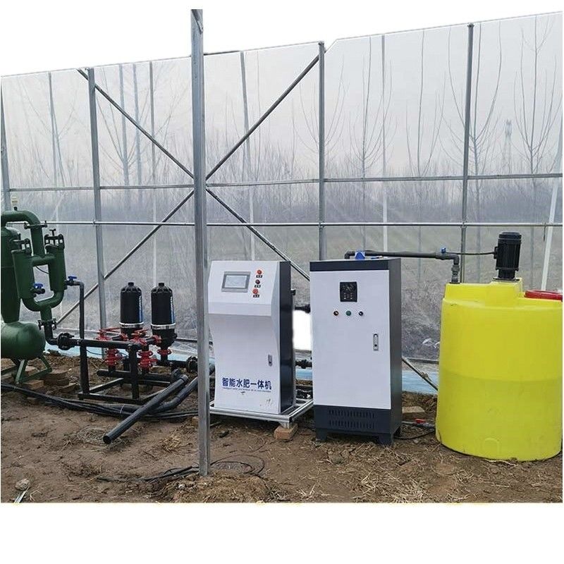Cultivo sem solo Irrigação por gotejamento inteligente Máquina integrada de água e fertilizantes com material metálico Capacidade 80 kg