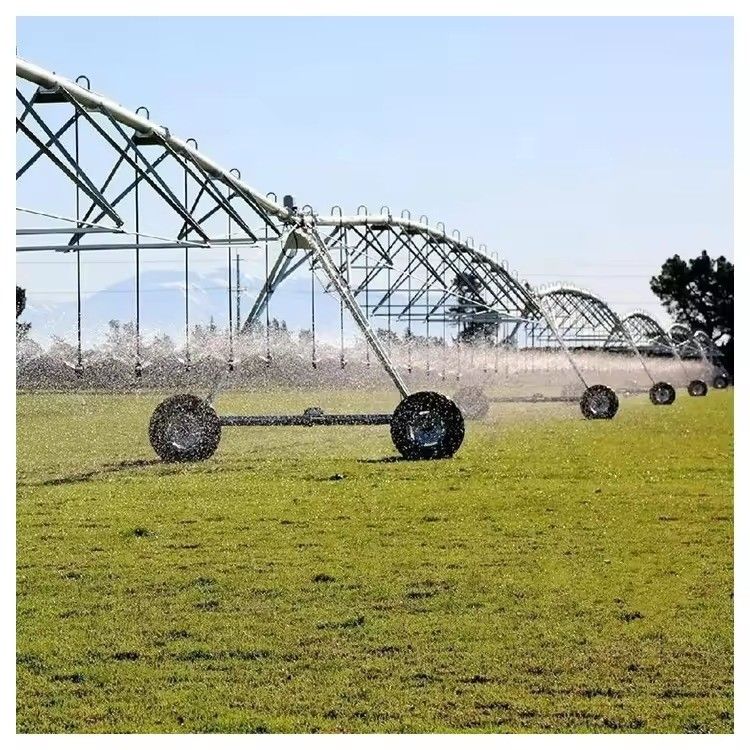 Sistema de irrigação lateral linear para planta de produção de trigo